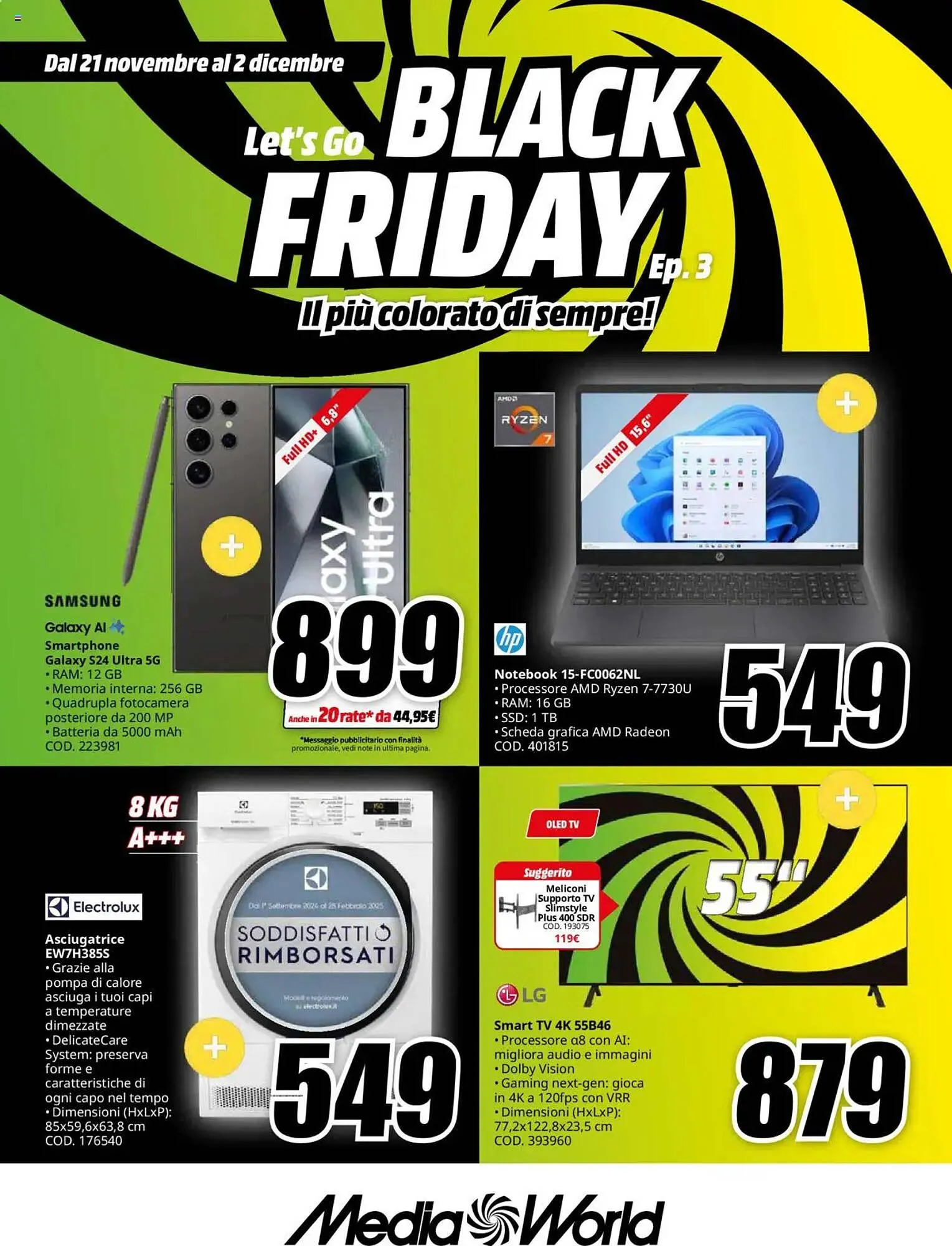 Volantino MediaWorld da 21 novembre a 2 dicembre di 2024 - Pagina del volantino 1