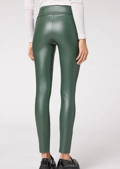 Leggings Effetto Pelle Termici