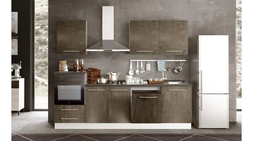 Krystal cucina 270 cm colore ossido