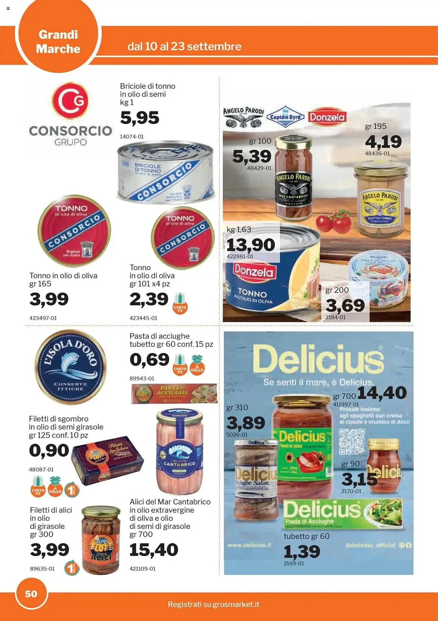 Volantino GrosMarket da 10 settembre a 23 settembre di 2025 - Pagina del volantino 50