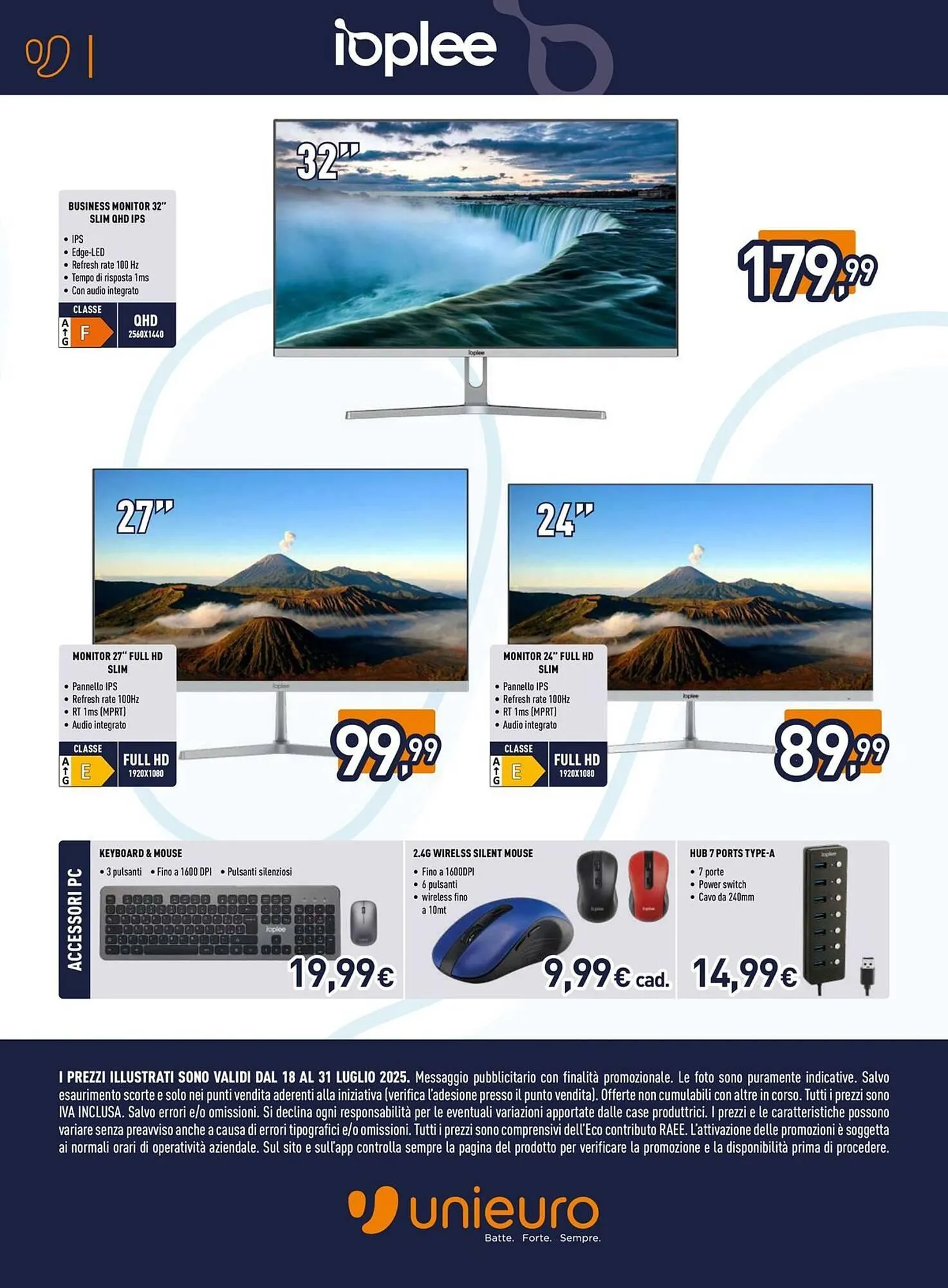 Volantino Unieuro da 18 luglio a 31 luglio di 2025 - Pagina del volantino 9