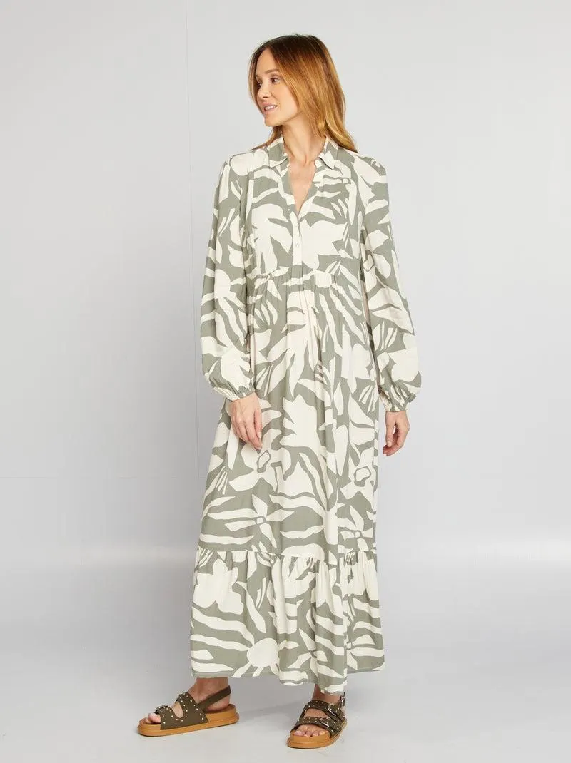 Vestito chemisier premaman - VERDE