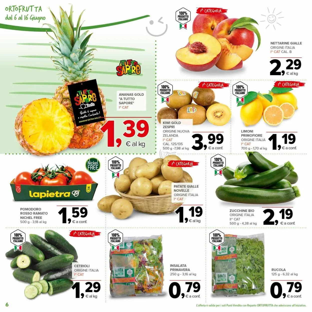 Todis Volantino attuale da 12 giugno a 26 giugno di 2024 - Pagina del volantino 6