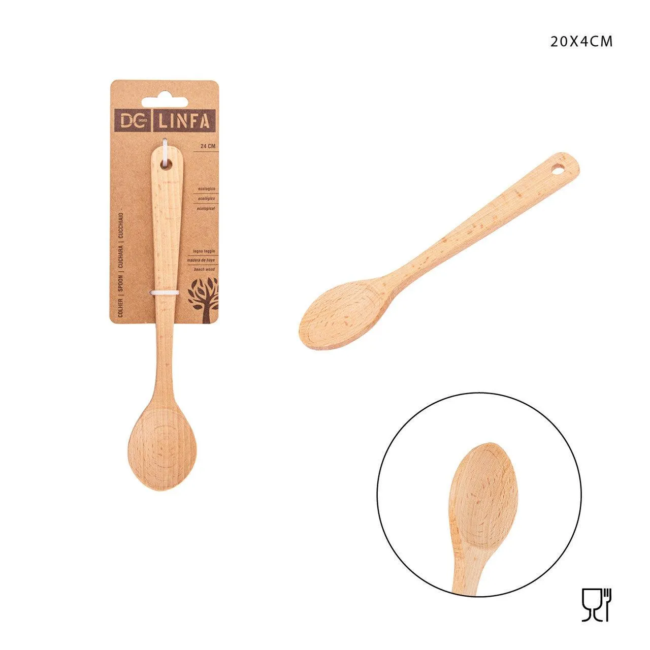 Dc Casa Beech Spoon 20X4Cm