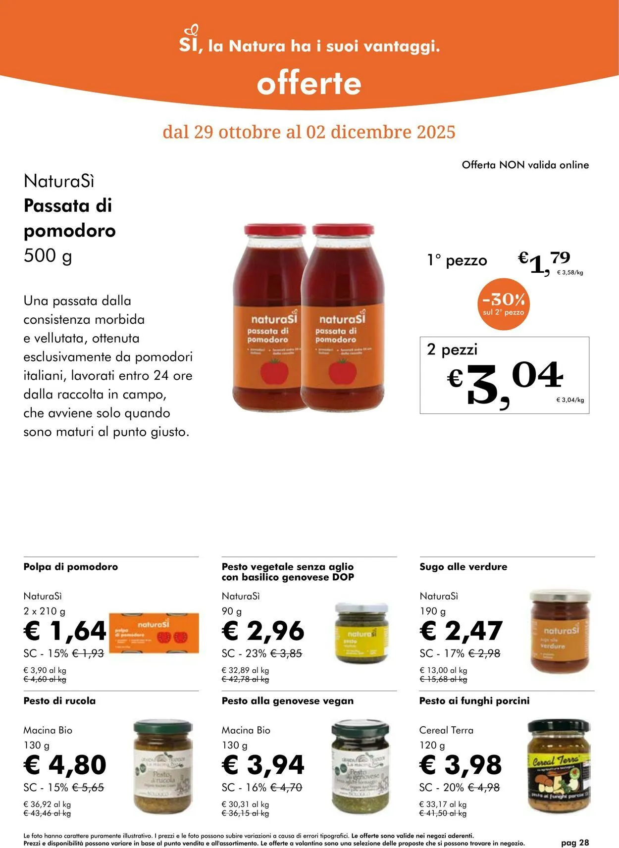 Natura Sì Volantino attuale da 1 gennaio a 15 gennaio di 2026 - Pagina del volantino 28