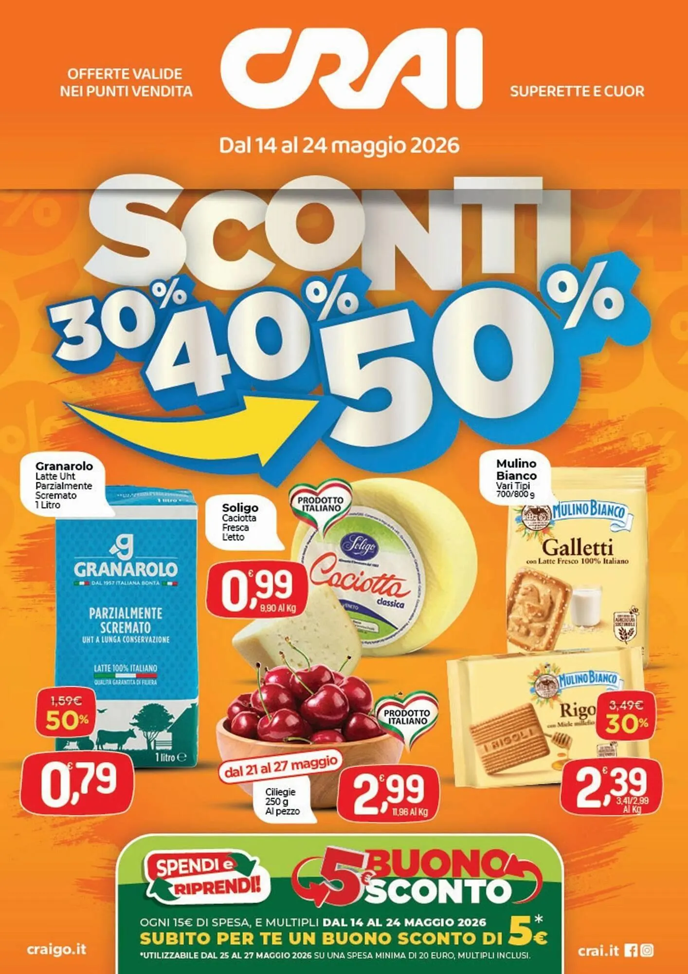 Volantino Crai da 14 maggio a 24 maggio di 2026 - Pagina del volantino 1