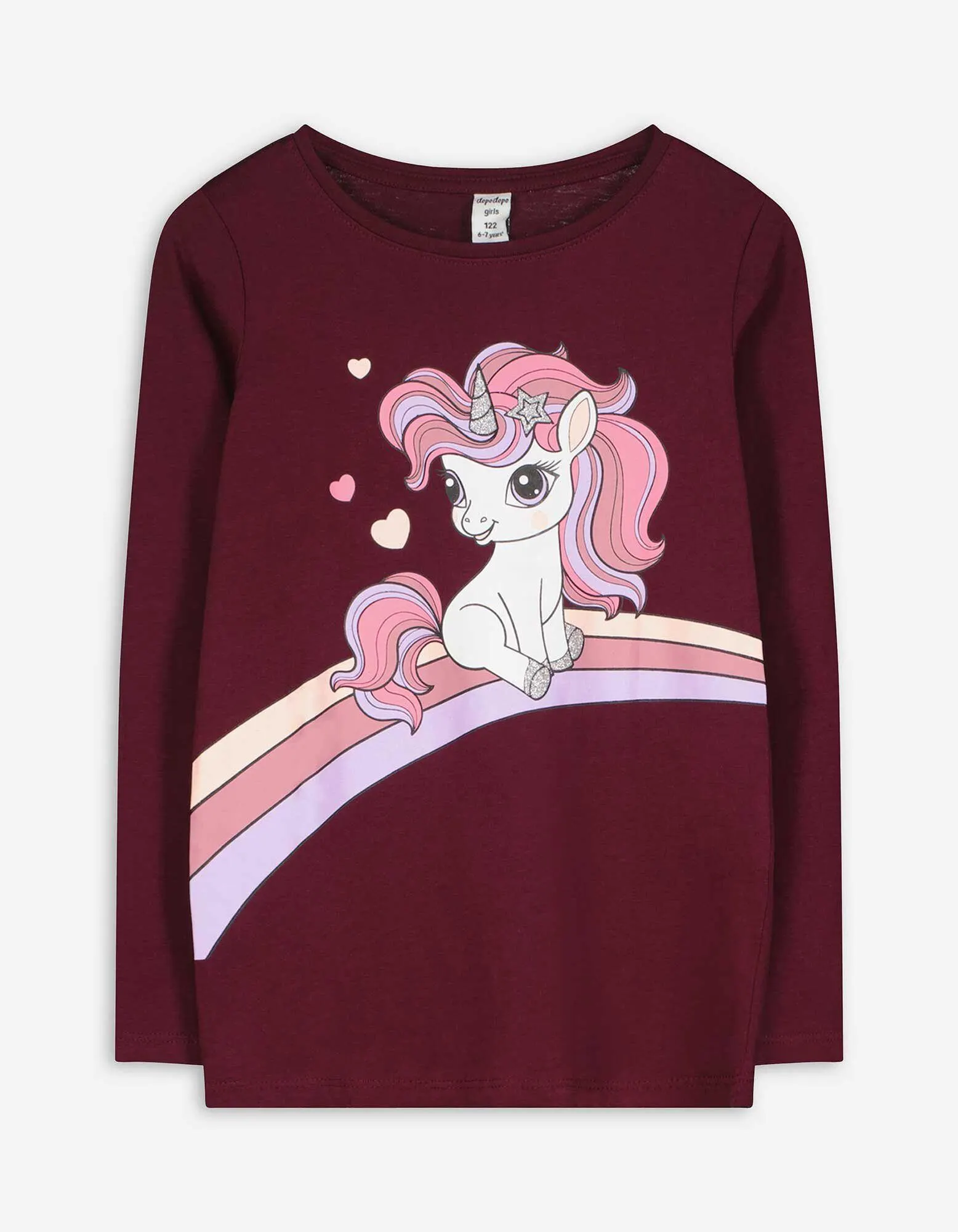 Maglia a manica lunga - Stampa frontale - rosa fucsia