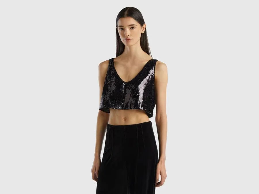 Top con paillettes