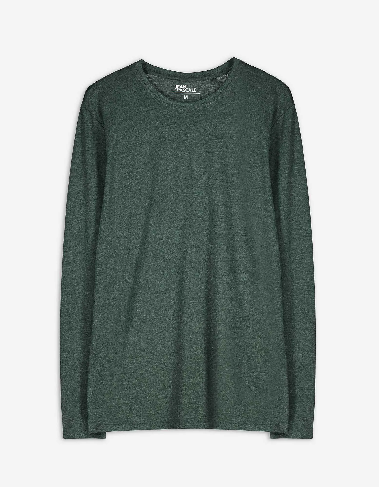 Maglia a manica lunga - Scollo rotondo - verde scuro