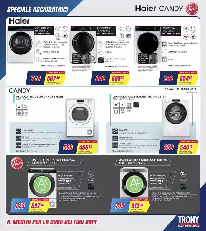 Speciale asciugatrici da 26 settembre a 16 ottobre di 2024 - Pagina del volantino 9
