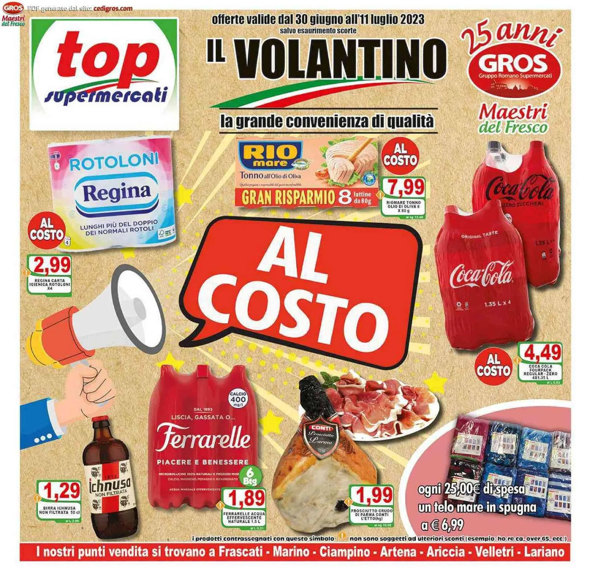 Volantino Top Supermercati da 30 giugno a 11 luglio di 2023 - Pagina del volantino 1