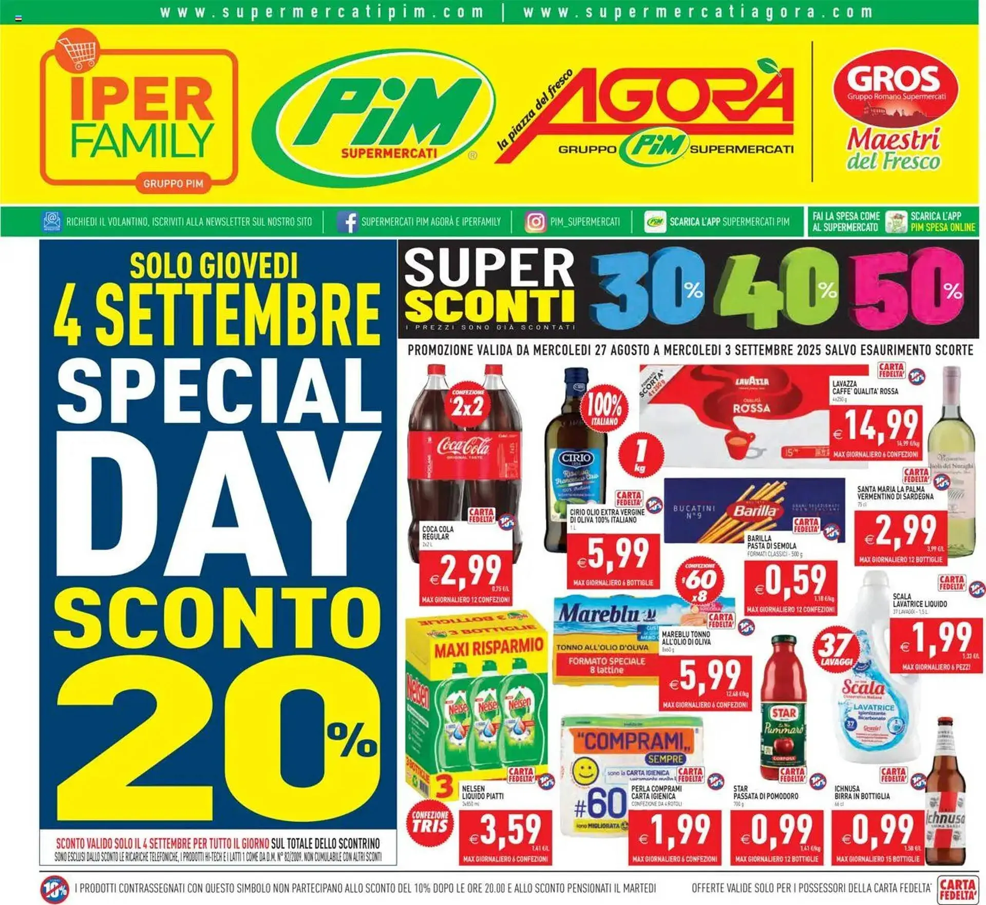 Volantino Pim Supermercati da 27 agosto a 4 settembre di 2025 - Pagina del volantino 1