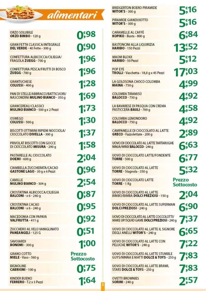 Sottocosto da 31 marzo a 5 aprile di 2025 - Pagina del volantino 2