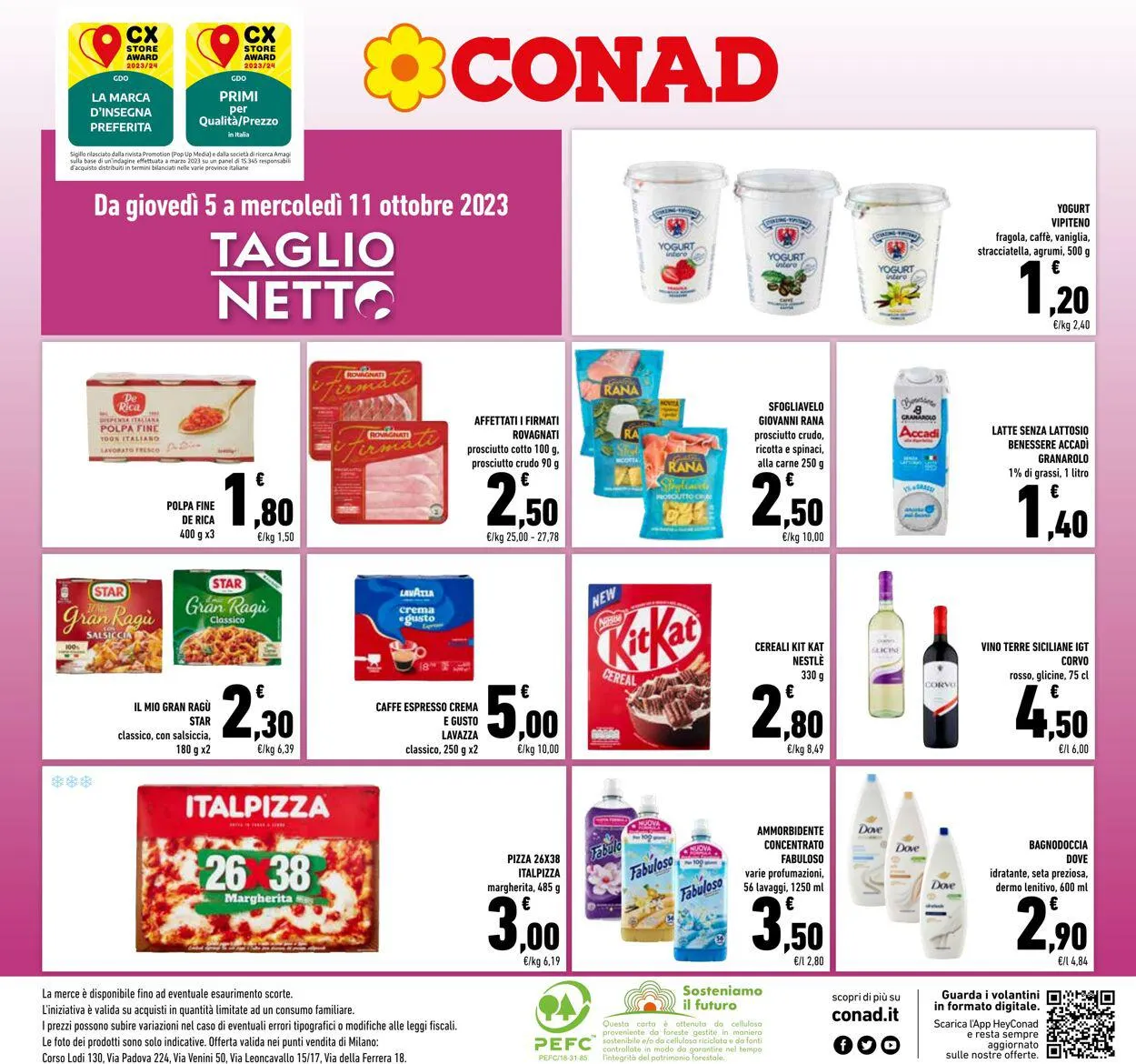 Conad - Milano Volantino attuale da 5 ottobre a 11 ottobre di 2023 - Pagina del volantino 1