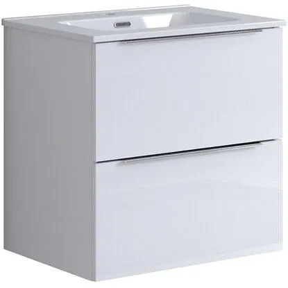 Mobile Bali 60 cm con 2 cassetti laccato lucido bianco