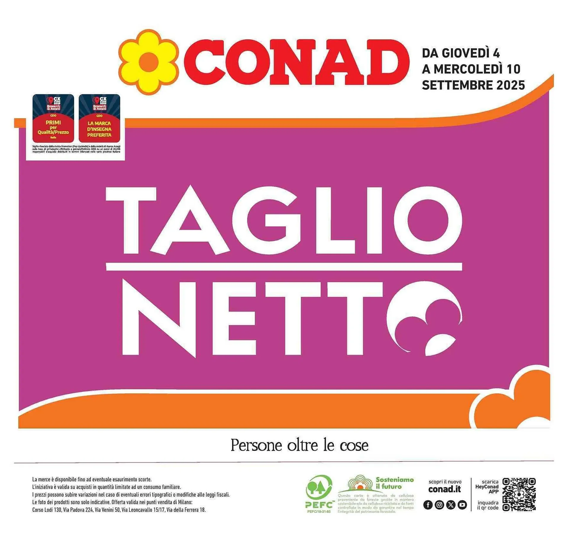 Volantino Conad da 4 settembre a 10 settembre di 2025 - Pagina del volantino 1