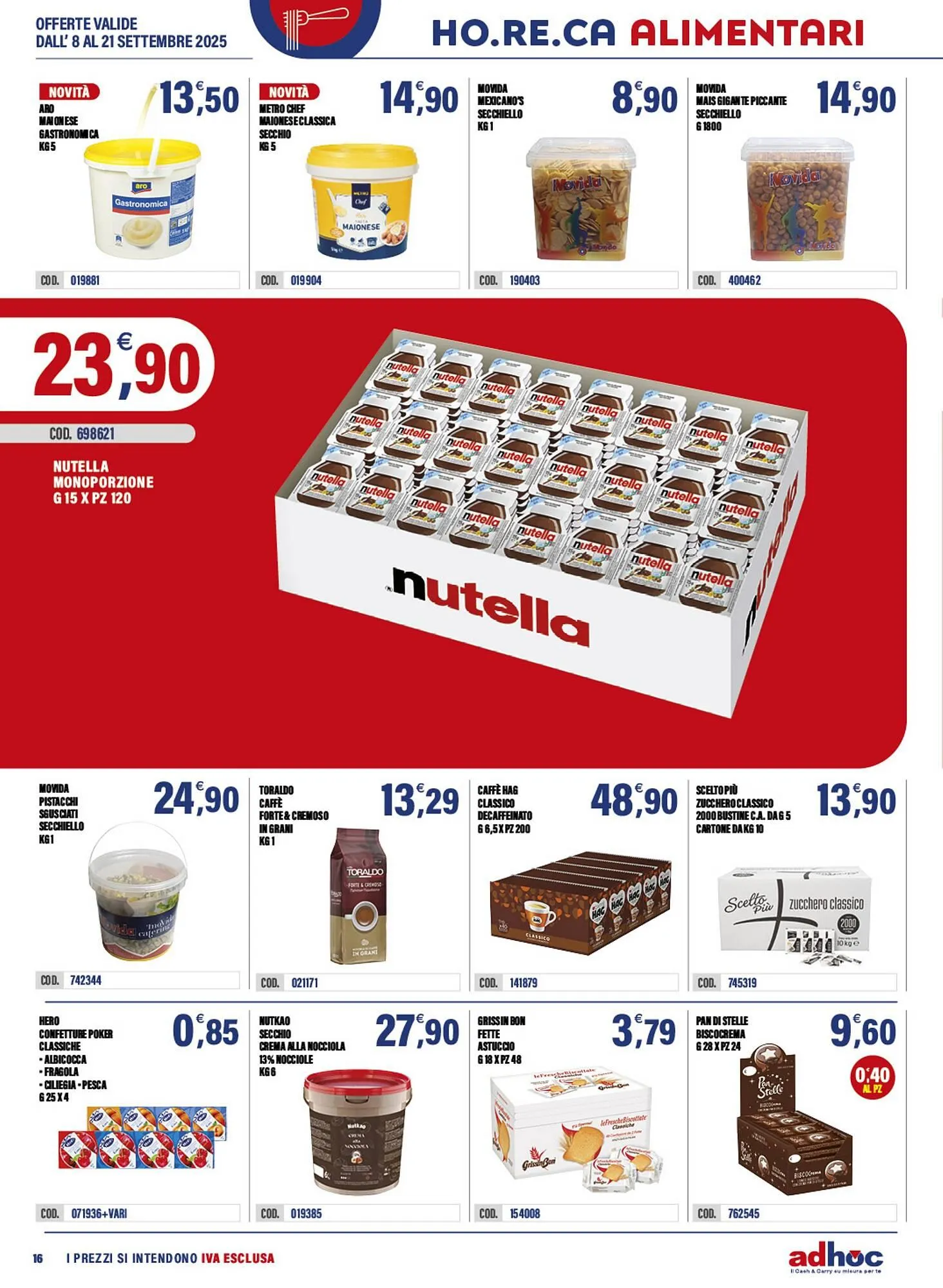 Volantino Adhoc da 8 settembre a 21 settembre di 2025 - Pagina del volantino 16