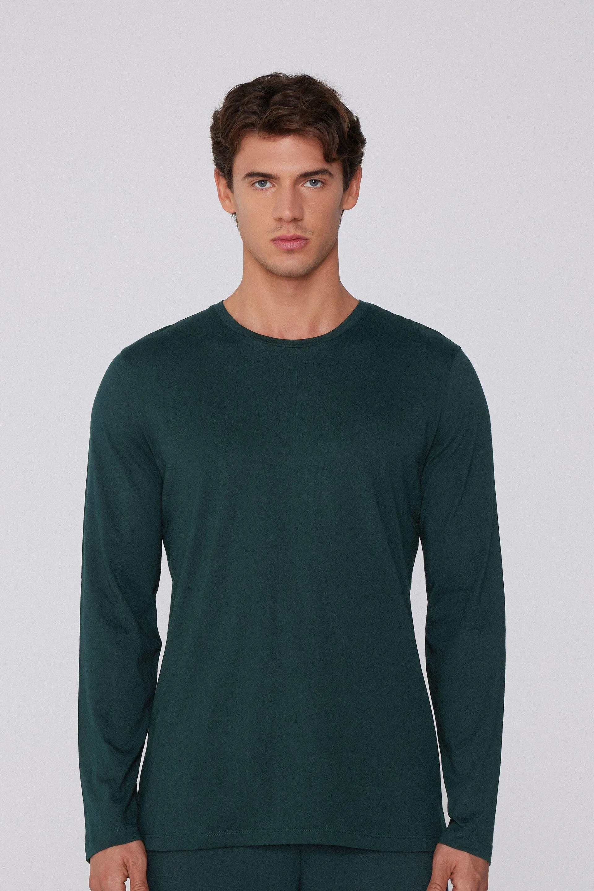 Maglia 100% Cotone Girocollo Manica Lunga