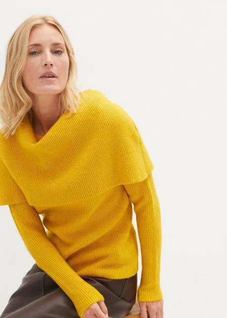 Maglione con collo a scialle