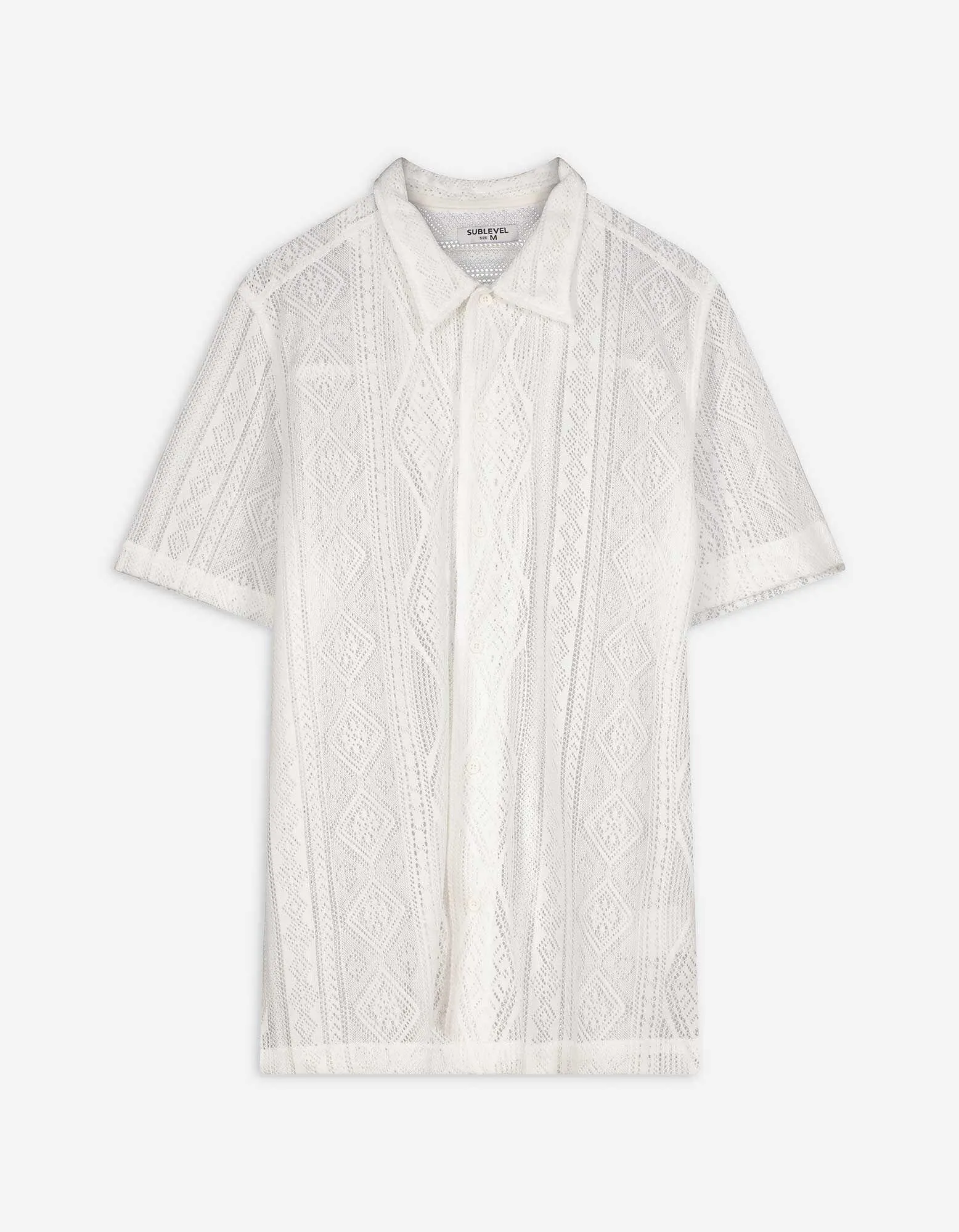 Camicia - Maglia traforata - bianco
