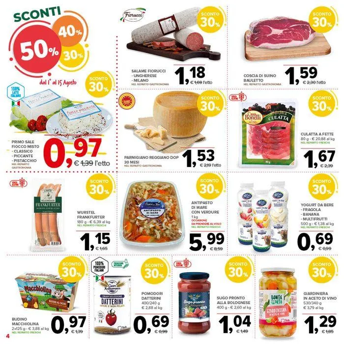 Sconti 30%40%50% da 1 agosto a 15 agosto di 2024 - Pagina del volantino 4