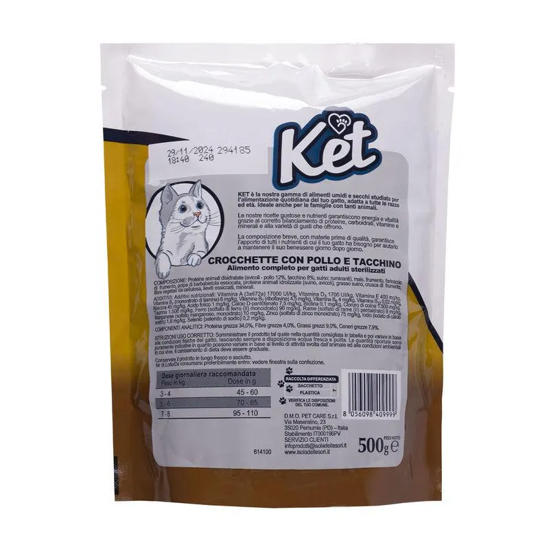 Ket Cat Adult Sterililised All breeds Pollo e Tacchino 500 gr 000140995