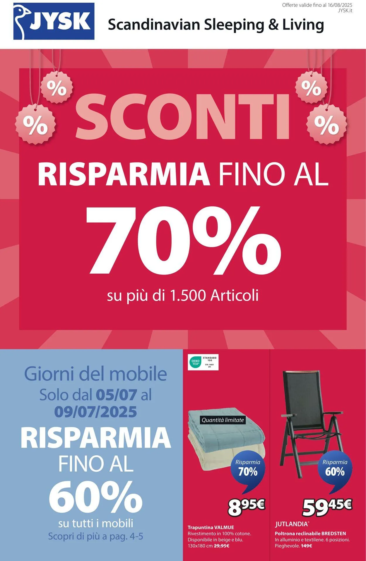 Jysk Volantino attuale da 29 luglio a 12 agosto di 2025 - Pagina del volantino 2