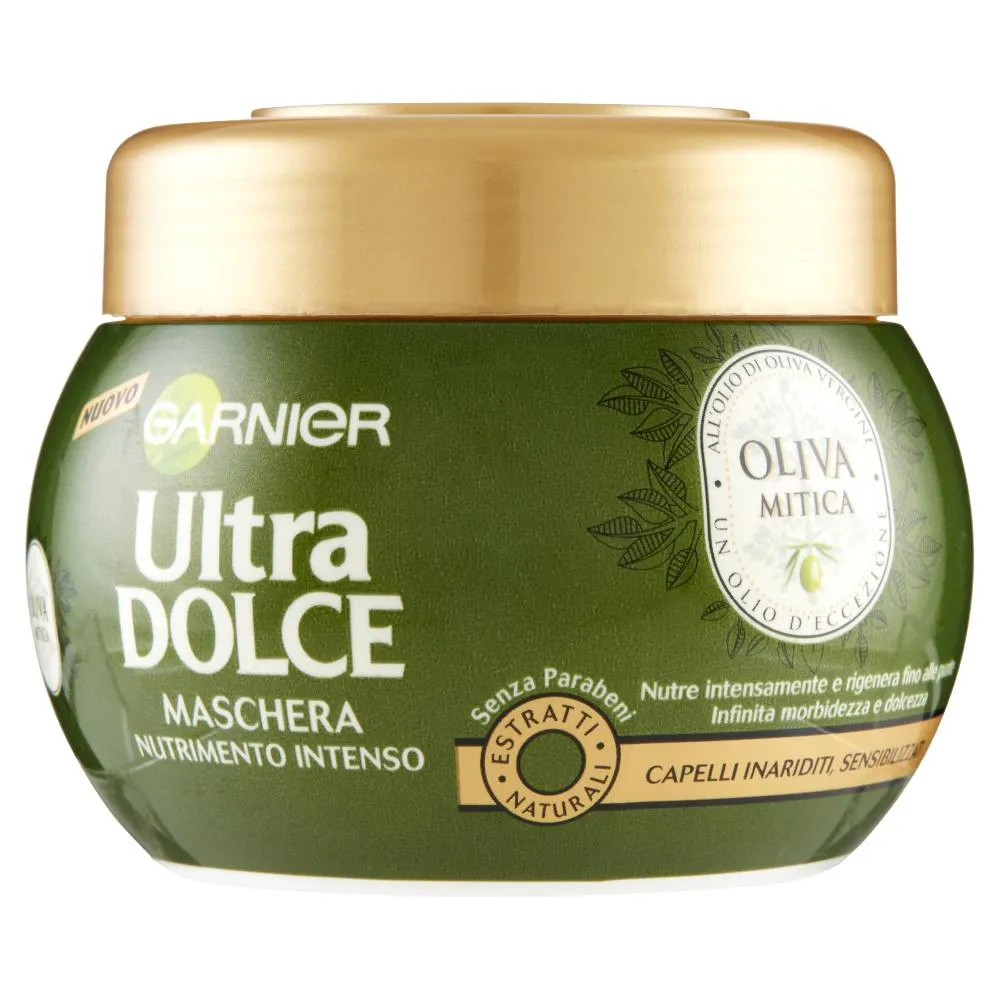 Garnier Ultra Dolce Oliva Mitica Maschera nutrimento intenso capelli inariditi, sensibilizzati 300ml