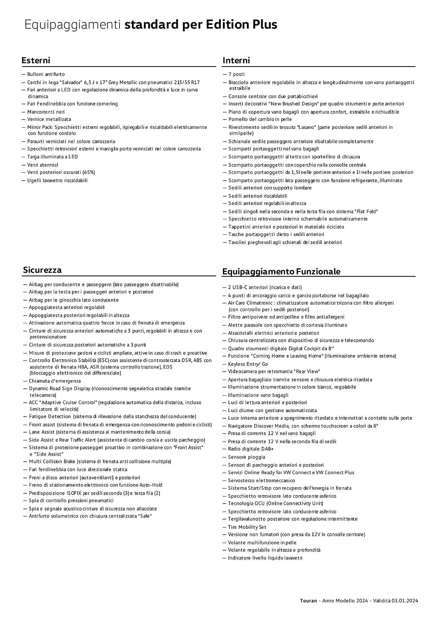 Volantino Volkswagen Touran da 3 gennaio a 4 gennaio di 2025 - Pagina del volantino 11