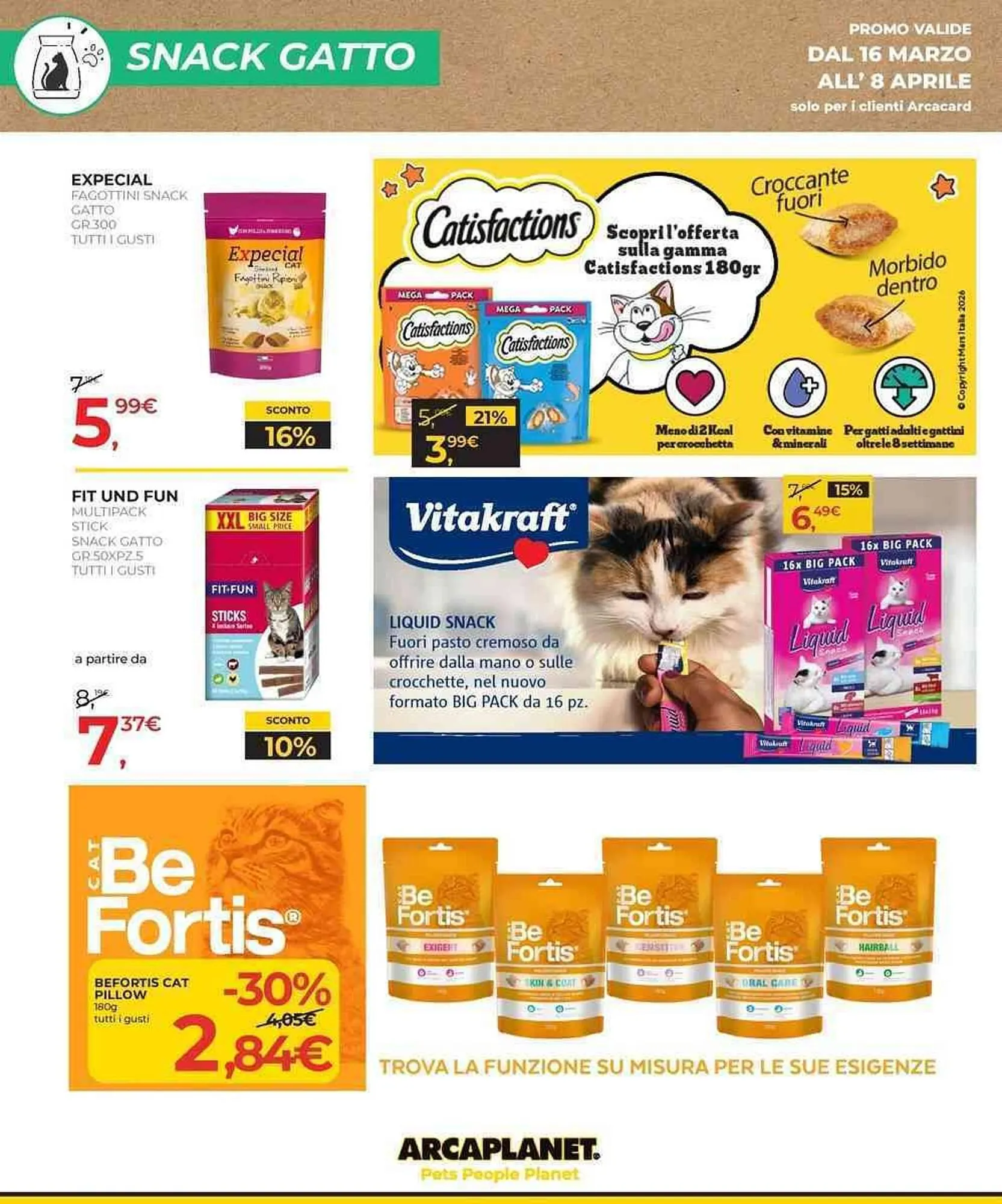 Volantino Arcaplanet da 16 marzo a 8 aprile di 2026 - Pagina del volantino 6