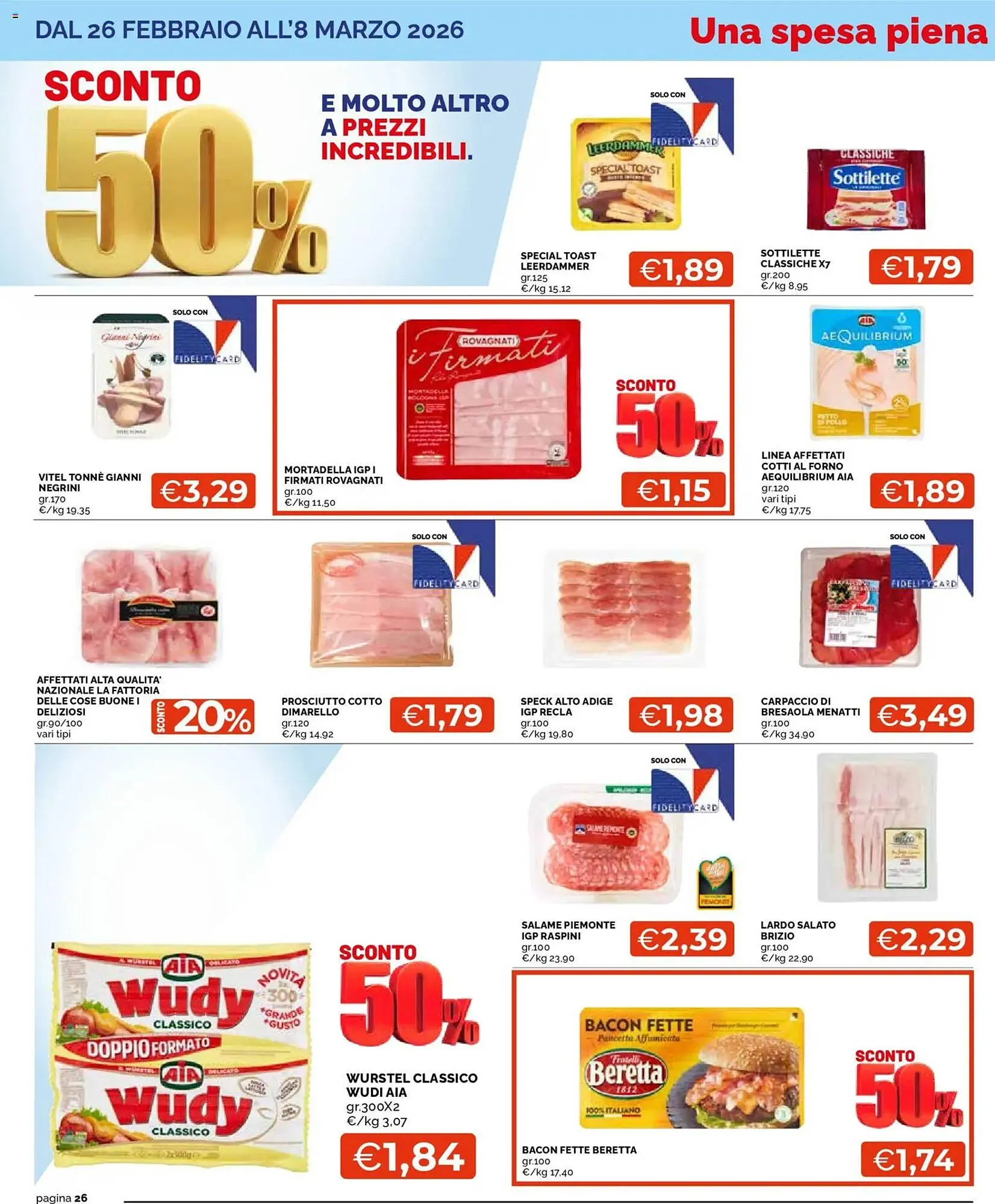Volantino Mercatò da 26 febbraio a 8 marzo di 2026 - Pagina del volantino 26
