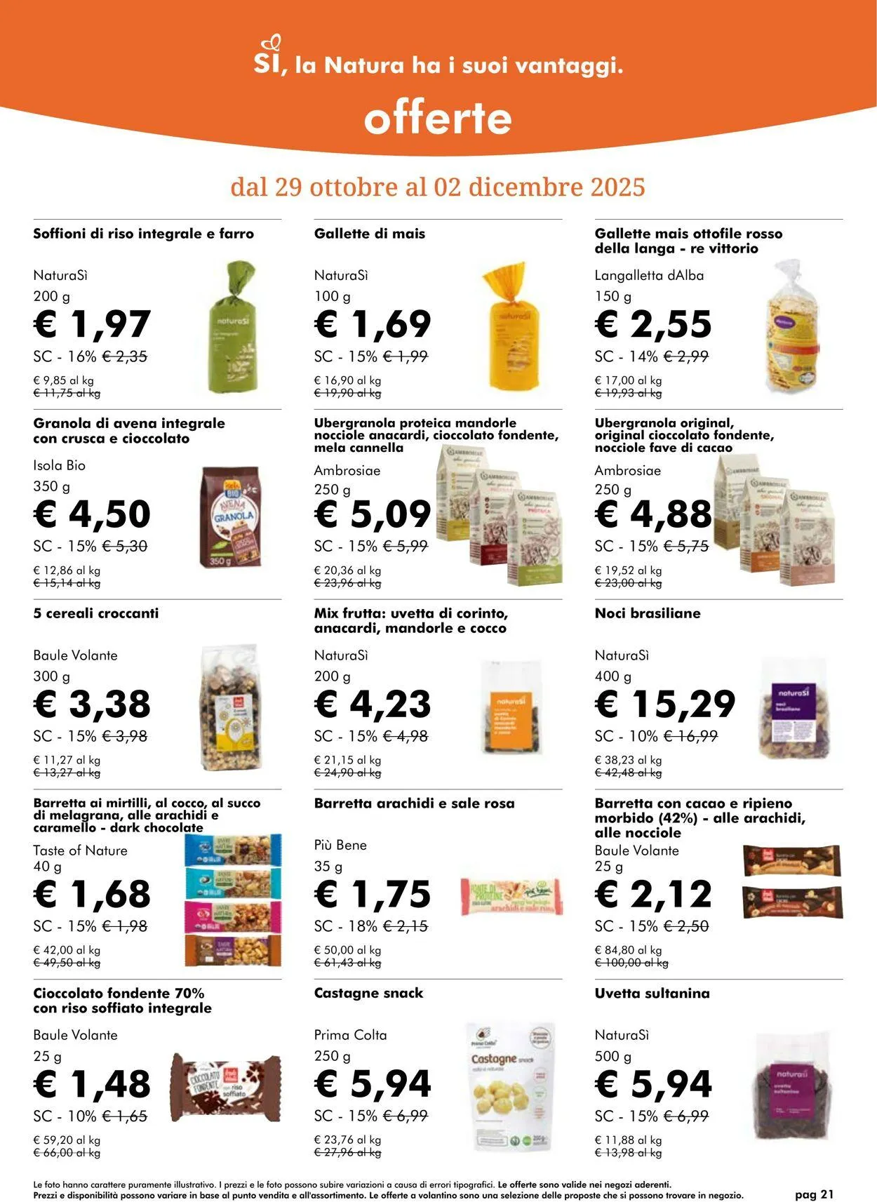 Natura Sì Volantino attuale da 1 gennaio a 15 gennaio di 2026 - Pagina del volantino 21