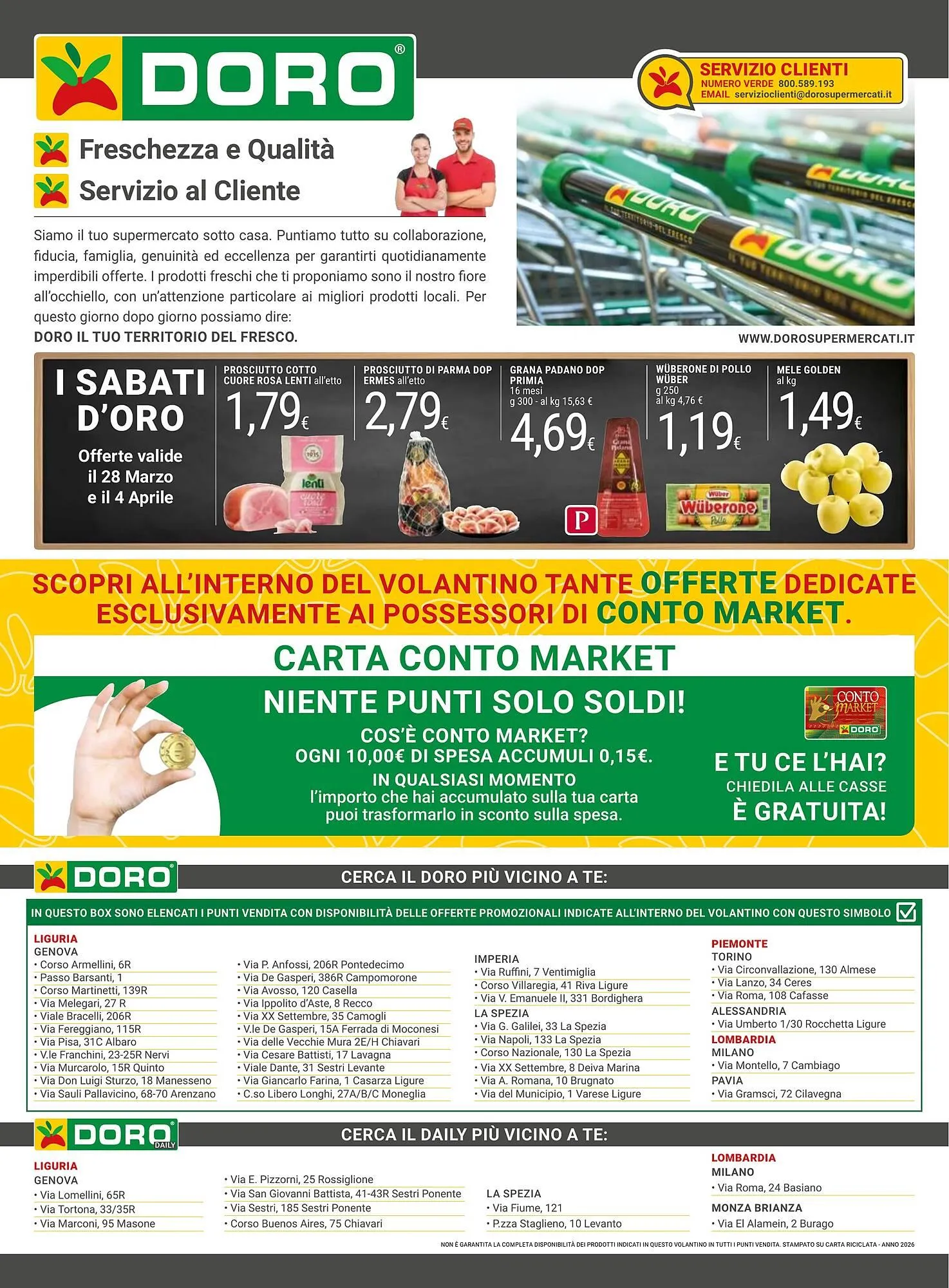 Volantino Doro Supermercati da 24 marzo a 5 aprile di 2026 - Pagina del volantino 12