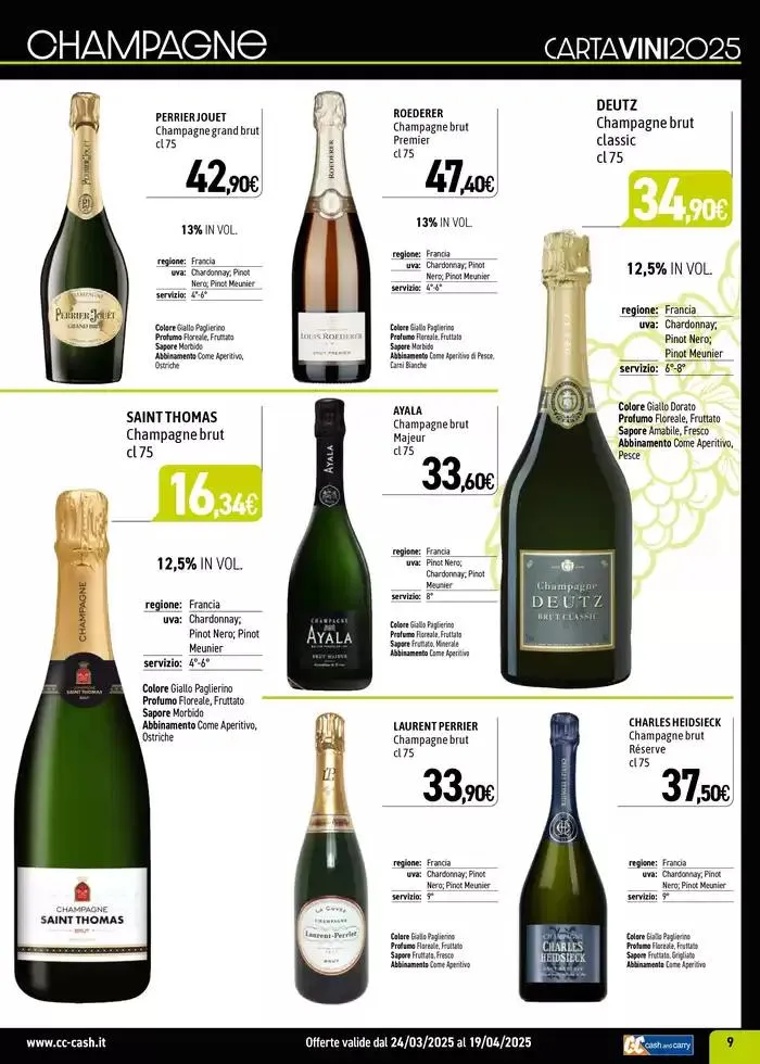 Carta Vini Primavera-Estate 2025 da 24 marzo a 19 aprile di 2025 - Pagina del volantino 9