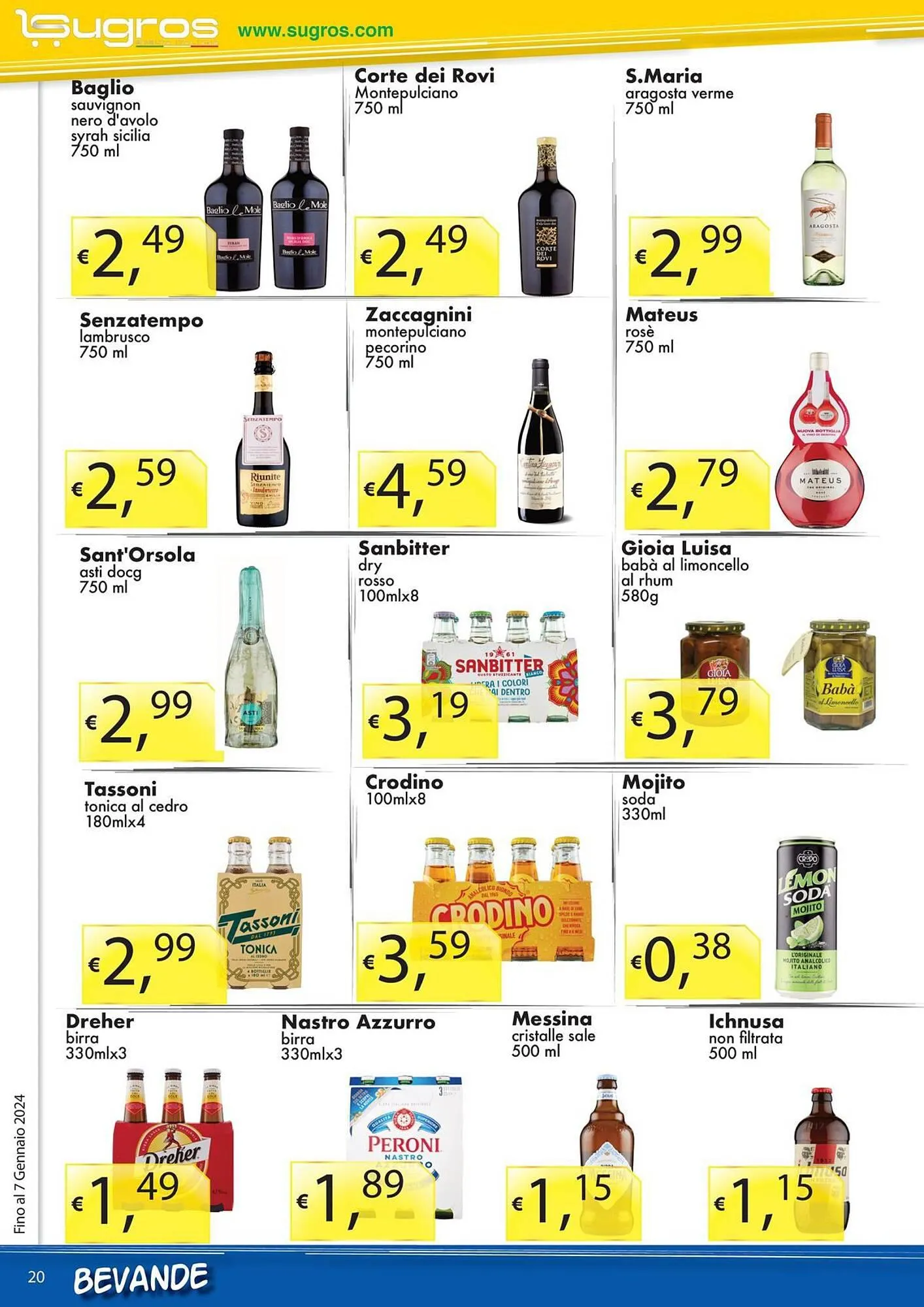 Volantino Sugros da 3 gennaio a 7 gennaio di 2024 - Pagina del volantino 20