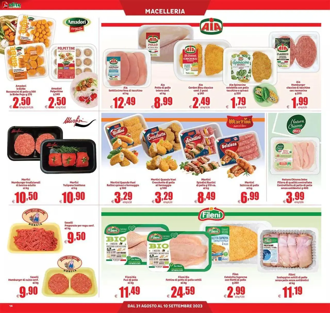 Volantino Elite Supermercati da 31 agosto a 10 settembre di 2023 - Pagina del volantino 14