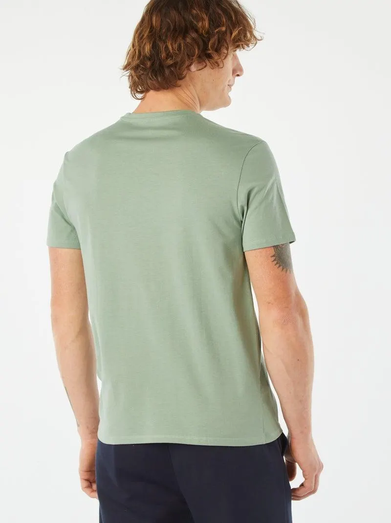 T-shirt stampata a maniche corte - VERDE