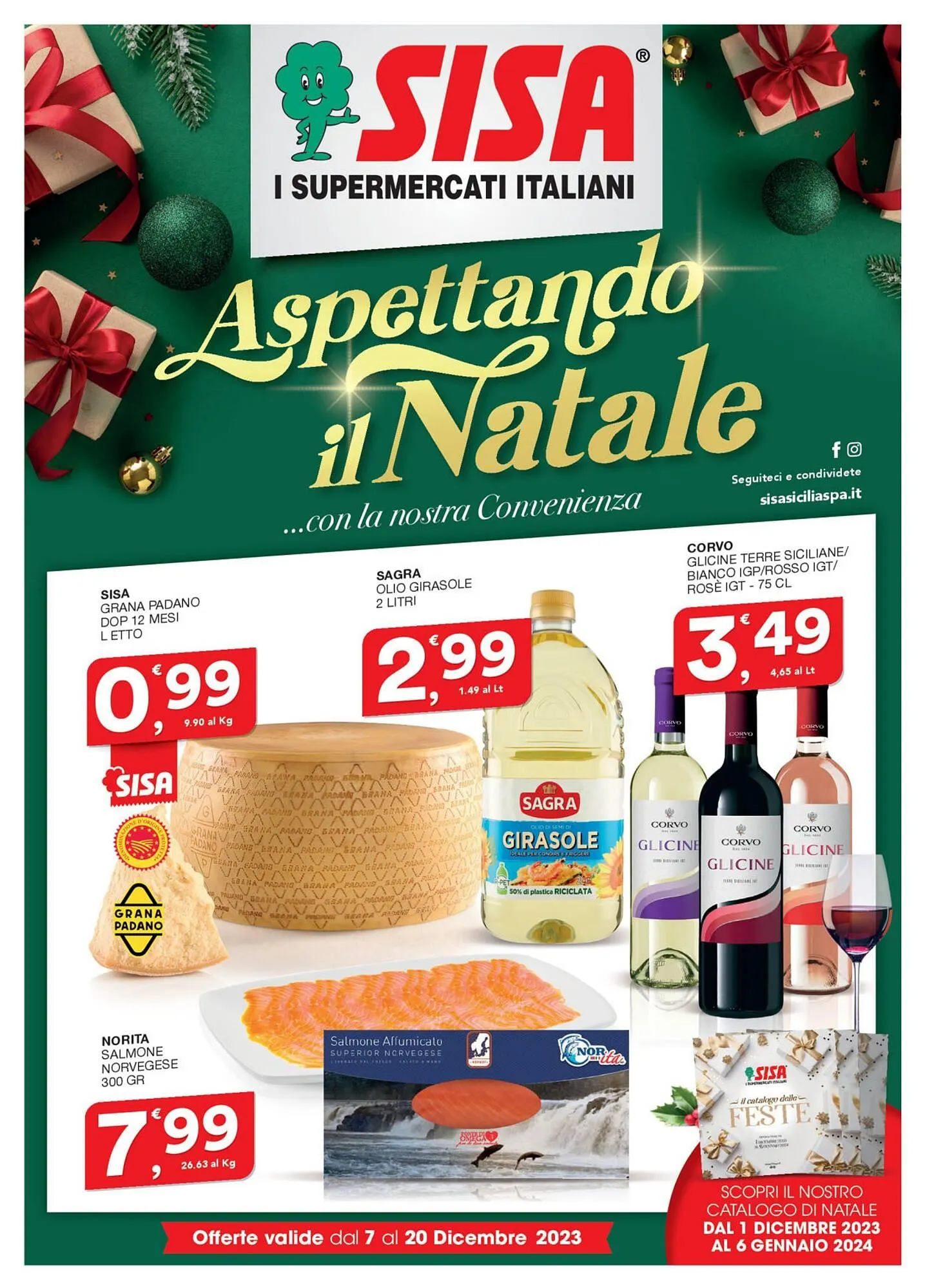 Volantino Sisa da 7 dicembre a 20 dicembre di 2023 - Pagina del volantino 1