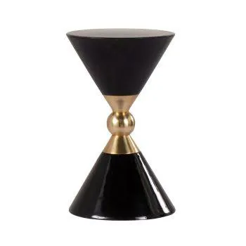 Decorazione da tavolo grandi triangoli sovrapposti in colore nero e dorato