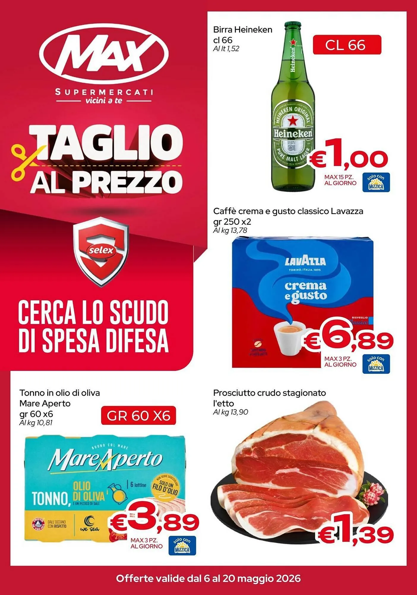 Volantino MAX Supermercati da 6 maggio a 20 maggio di 2026 - Pagina del volantino 1