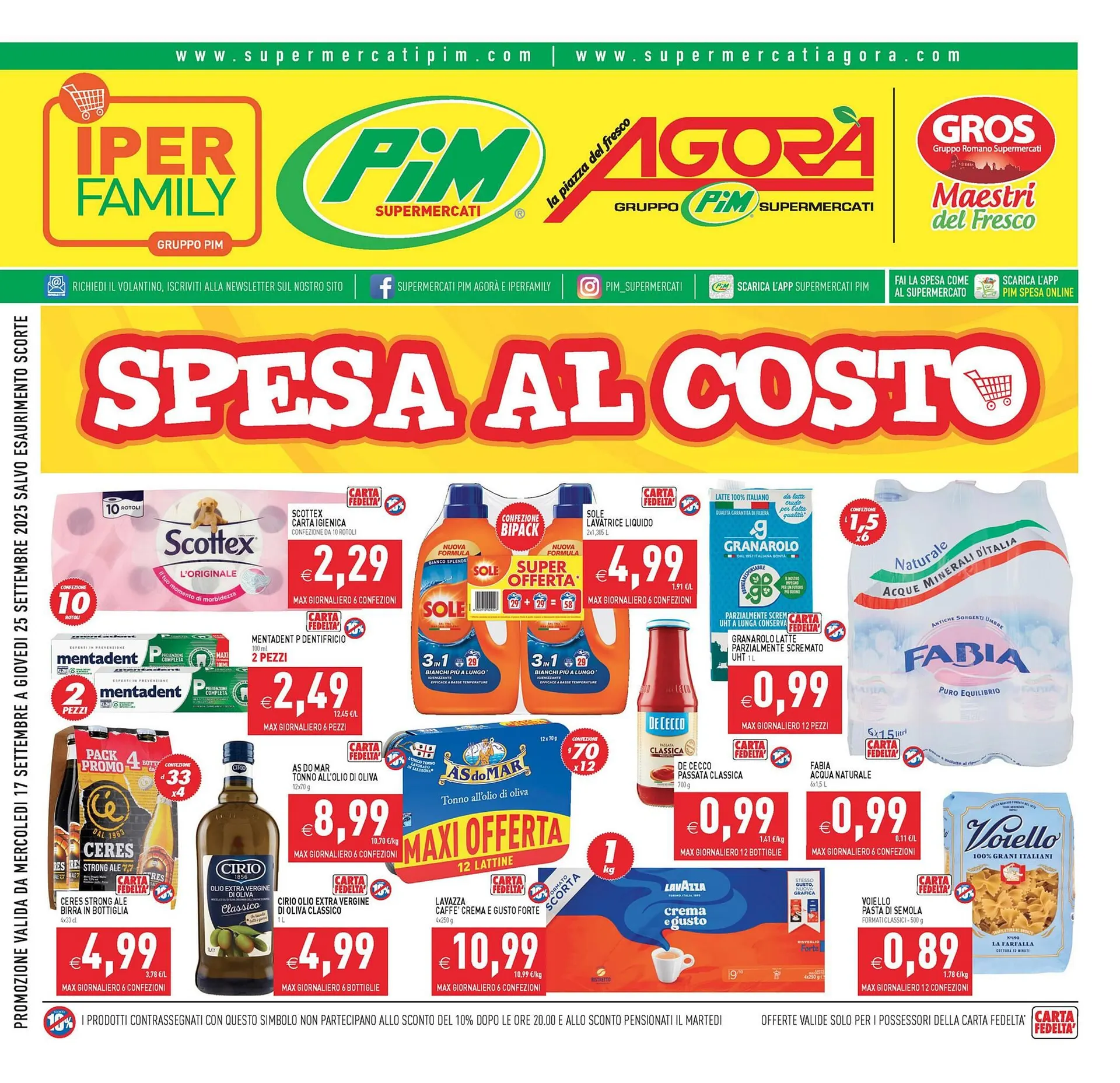 Volantino Pim Supermercati da 17 settembre a 25 settembre di 2025 - Pagina del volantino 1