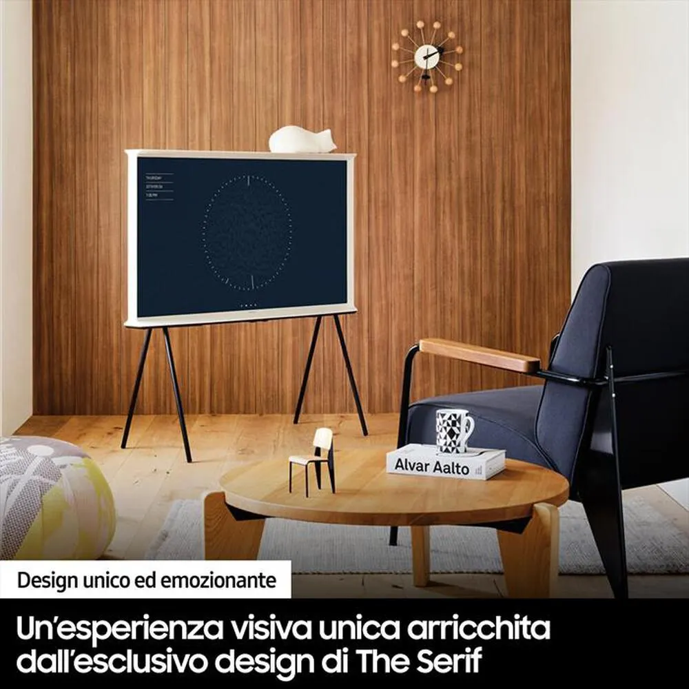 SAMSUNG - SMART TV THE SERIF 4K 55" QE55LS01B-Cloud White