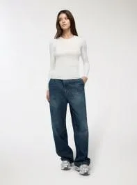 T-shirt manica lunga tinta unita 3x Bianco Lana