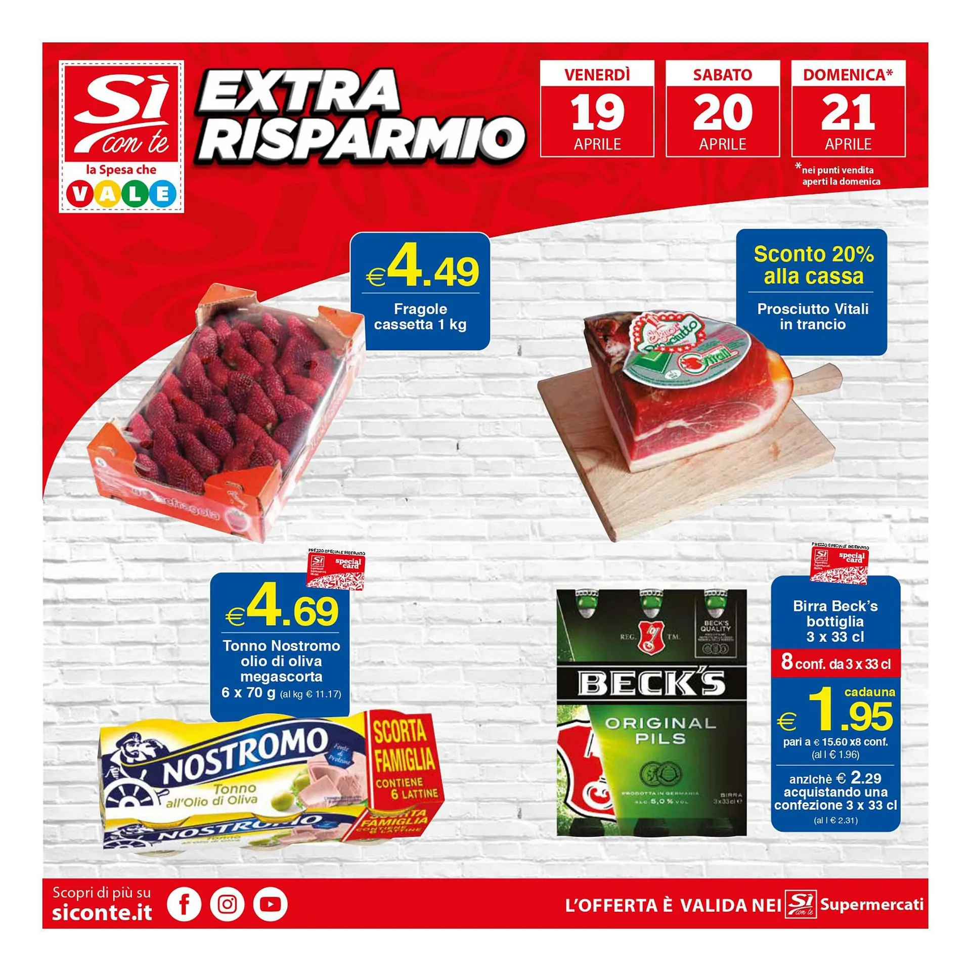 Volantino Sì con te da 19 aprile a 21 aprile di 2024 - Pagina del volantino 1