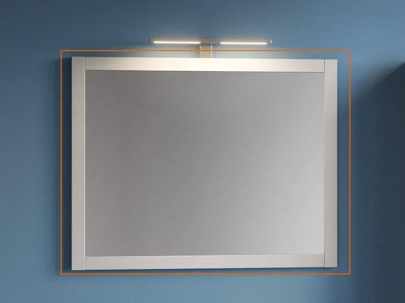 Specchio Bagno Newport 89X70 Bianco Frassino