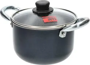 Casseruola 2 manici con coperchio in vetro Linea Granito