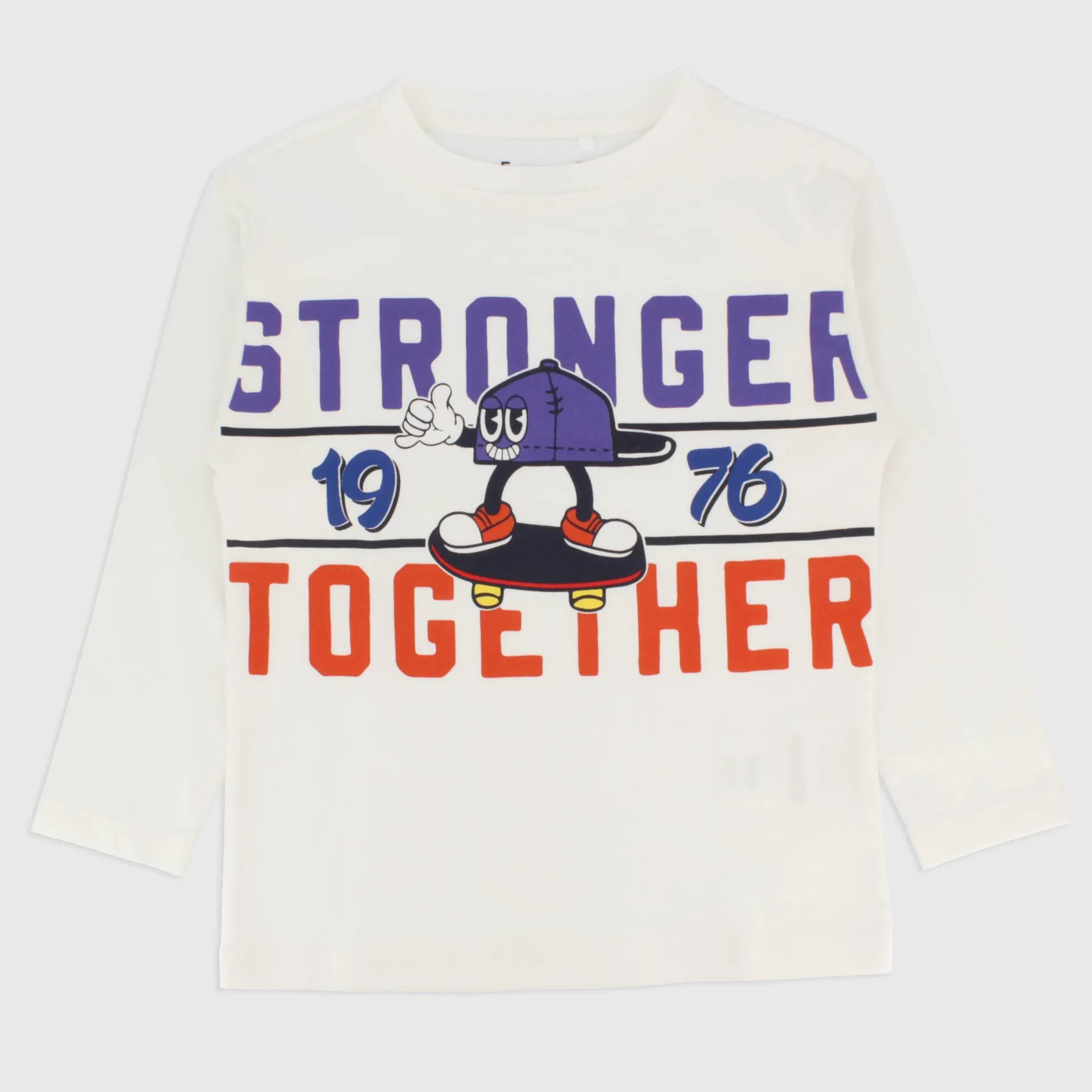 Maglietta oversize in jersey da bambino, bianco