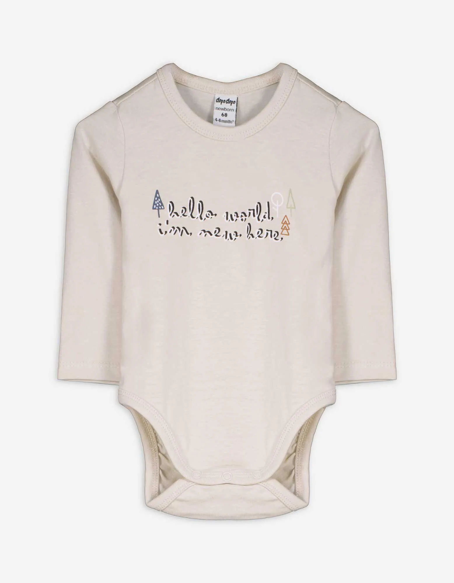 Body manica lunga - Stampa - bianco