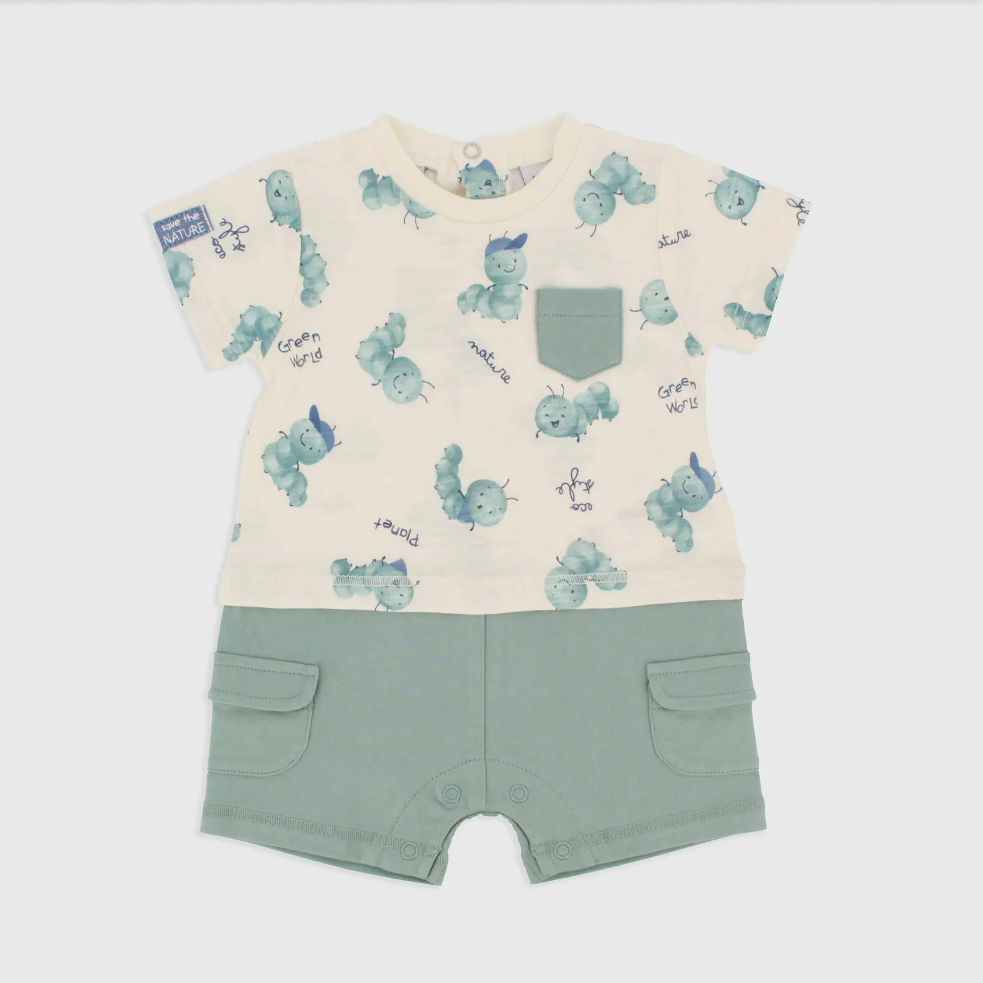 Pagliaccetto in jersey da Neonato, BIANCO