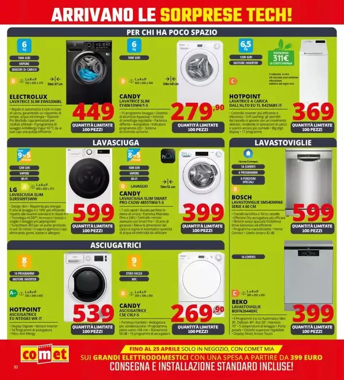 Sorprese tech da Comet! da 17 aprile a 28 aprile di 2025 - Pagina del volantino 32